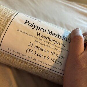Lot of 3~ Poly Mesh NEW  White/Gold
